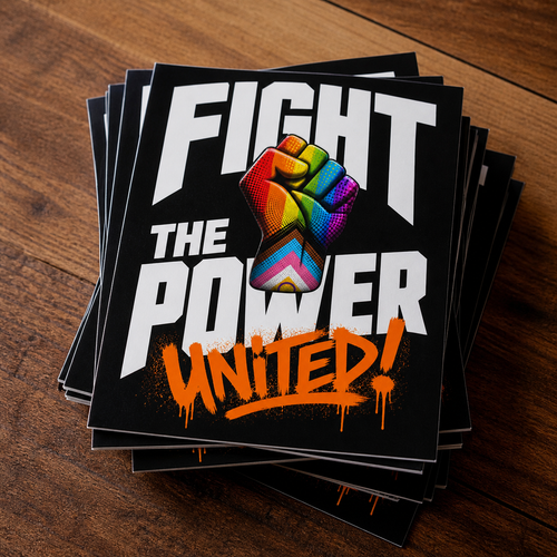 "Fight the Power UNITED" Premium Hoody + 10 Gratis Sticker